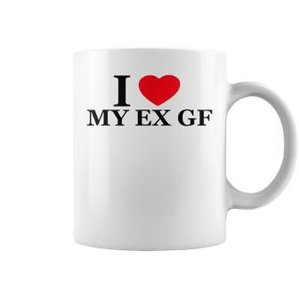 I Love My Ex Girlfriend Red Heart Trendy Coffee Mug | Mazezy