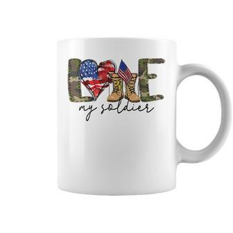 I Love My Soldier Military T Military Army Wife Coffee Mug - Seseable