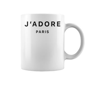 I Love Paris J-Adore Paris White Graphic Coffee Mug | Mazezy