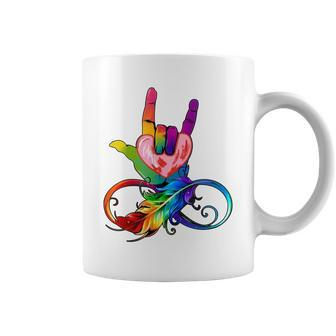 I Love You Hand Heart Sign Language Coffee Mug - Thegiftio UK