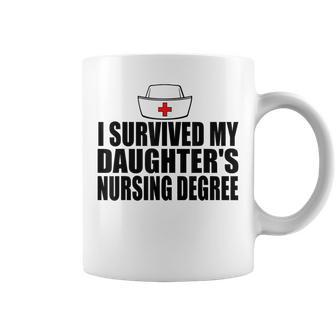 I Survived My Daughters Nursing Degree Nurse Master Degree Coffee Mug - Thegiftio UK