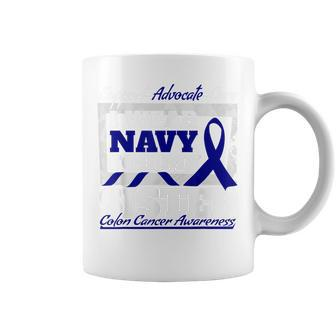 I Wear Navy For My Sister Colon Cancer Sister Brother Coffee Mug | Mazezy