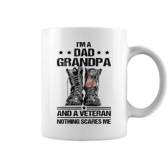 Im A Dad Grandpa And A Veteran Nothing Scares Me Dad Coffee Mug - Seseable