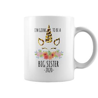 Im Going To Be A Big Sister 2020 Unicorn Leopard Print Girl Coffee Mug | Mazezy
