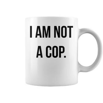 Im Not A Cop Funny Police Beard Vintage Graphic Coffee Mug - Seseable