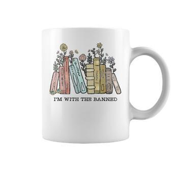Im With The Banned Funny Book Readers I Read Banned Books Coffee Mug | Mazezy