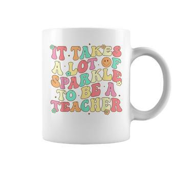 It Takes Lots Of Sparkle To Be A Teacher Retro Teacher Women Coffee Mug | Mazezy