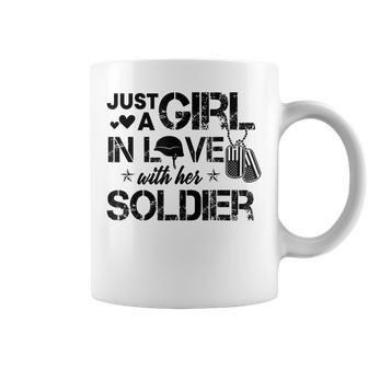 Just A Girl In Love With Her Soldier Army Girlfriend Wife Coffee Mug - Seseable
