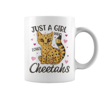 Just A Girl Who Loves Cheetahs Women Cheetah Cat Lover Gift Coffee Mug | Mazezy