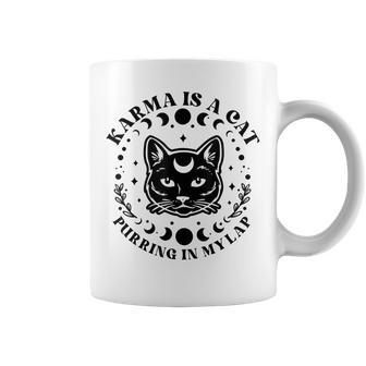 Karma Is A Cat Purring In My Lap Celestial Coffee Mug | Mazezy
