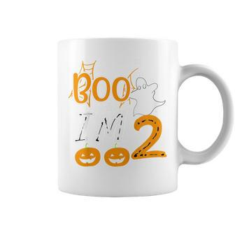 Kids 2Nd Birthday Kids Boo Im 2 Two Yr Ghost Halloween Costume Coffee Mug - Thegiftio UK