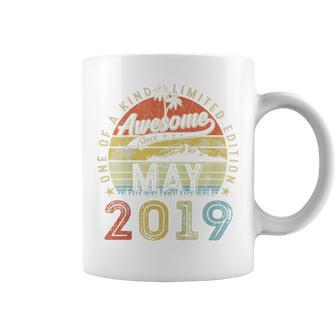 Kids 4 Year Old Awesome Since May 2019 4Th Birthday Coffee Mug - Seseable