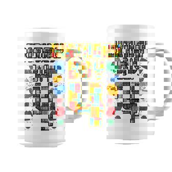 Kids 4Th Birthday Master Builder 4 Years Old Block Building Boys Coffee Mug - Thegiftio