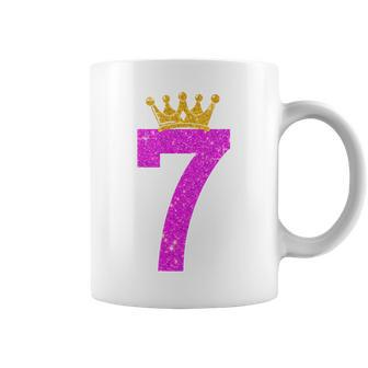 Kids 7 Year Old Gifts 7Th Birthday Girl Ns Golden Crown Funny Coffee Mug - Thegiftio UK