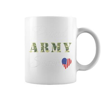 Kids Army Sister Gift Proud Army Sister Of A Soldier Brother Gift Coffee Mug | Mazezy