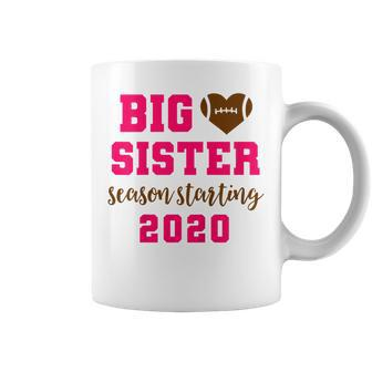 Kids Big Sister Football Pregnancy Announcement Fall Coffee Mug | Mazezy