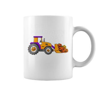 Kids Cool I Dig Halloween Pumpkin Tractor Jack O Latern Kids Coffee Mug - Thegiftio UK