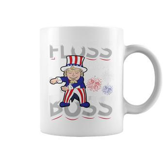 Kids Floss Like A Boss Uncle Sam 4Th Of July Party Gifts Coffee Mug | Mazezy