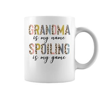 Kids For Grandma Grandma Is My Name Spoiling Is My Game Coffee Mug - Seseable