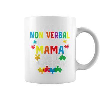 Kids I May Be Non Verbal But My Mama Aint Kids Autism Awareness Coffee Mug | Mazezy