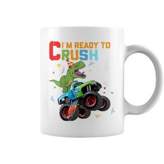 Kids Im Ready To Crush 6Th Birthday Dinosaur Monster Truck  Coffee Mug - Seseable