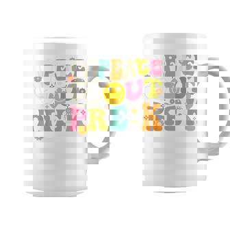 Kids Last Day Of School Peace Out Preschool Pre K Teacher Kids Coffee Mug | Mazezy