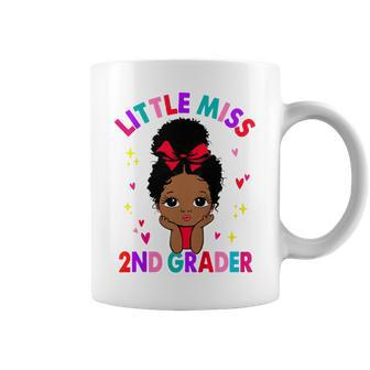 Kids Little Miss 2Nd Grader Black Girl Back To School 2Nd Grade Coffee Mug - Thegiftio UK