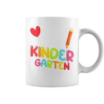 Kids Little Miss Kindergarten Cute Back To School Girl Heart Coffee Mug | Mazezy