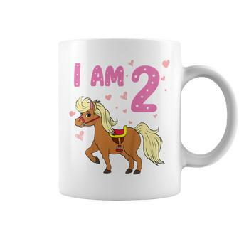 Kids Pony Girl 2Nd Birthday Horse 2 Years Old Girls Pony Birthday Coffee Mug | Mazezy