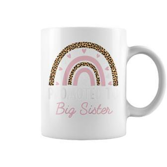 Kids Promoted To Big Sister N Girls Women Rainbow Leopard 2023 Coffee Mug | Mazezy CA