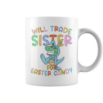 Kids Will Trade Sister For Easter Candy Eggs Rex Coffee Mug | Mazezy