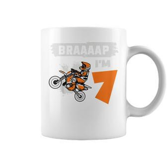 Kinder Braaaap Im 7 Dirt Bike Motocross 7 Geburtstag Tassen - Seseable