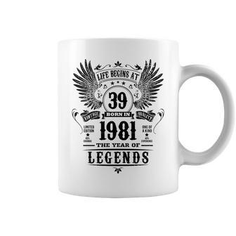 Legende Geburtstag 1981 Langarm-Tassen, 39 Jahre Jubiläum - Seseable