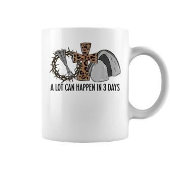 Leopard A Lot Can Happen In 3 Days Jesus Easter Christian Coffee Mug | Mazezy