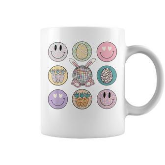 Leopard Easter Bunny Smile Face Disco Retro Groovy Coffee Mug | Mazezy
