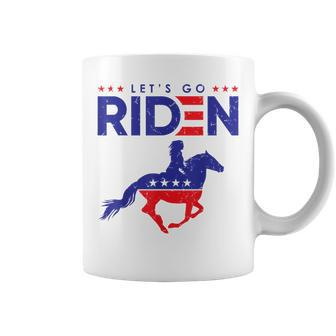 Lets Go Riden Horse Rider Democrat Joe Biden 2020 Coffee Mug | Mazezy