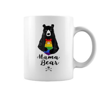 Lgbt Mom Mama Bear Lgbt Mothers Gift Rainbow Coffee Mug | Mazezy