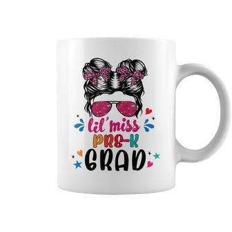 Lil Miss Pre K Grad Graduation Messy Bun Girls Kids Coffee Mug - Thegiftio UK
