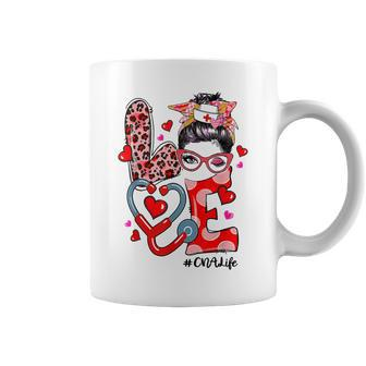 Love Cna Life Nurse Funny Valentines Day Women Coffee Mug - Seseable
