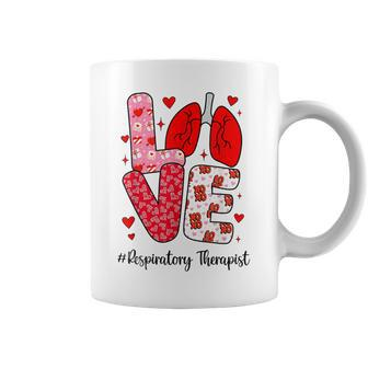 Love Respiratory Therapist Life Valentine Group Nursing Coffee Mug - Seseable