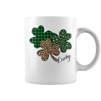 Lucky Leopard Shamrock St Patricks Day Women Coffee Mug - Seseable