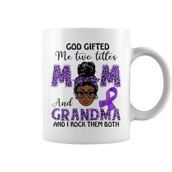 Lupus Awareness God Gifted Me Two Titles Mom And Grandma Coffee Mug | Mazezy