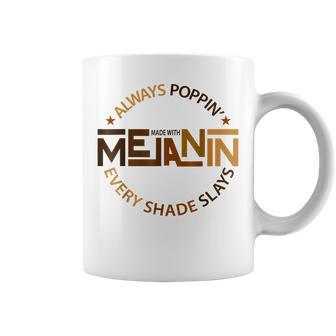 Made With Melanin Black Girl Magic Afro Beauty Black History Coffee Mug - Seseable