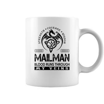Mailman Blood Runs Through My Veins V2 Coffee Mug - Seseable