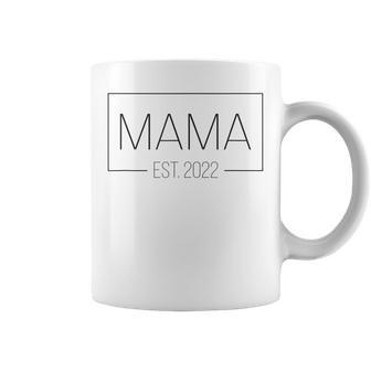Mama Est 2022 New Mom Announcement Simple Delicate Design Coffee Mug - Thegiftio UK