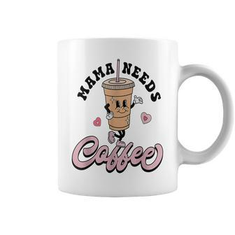 Mama Needs Coffee Cute Coffee Lover Mom Funny Distressed Coffee Mug | Mazezy UK