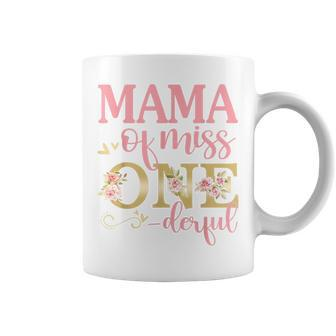 Mama Of Little Miss Onederful 1St Birthday Family Matching Coffee Mug - Seseable