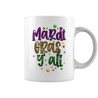 Mardi Gras Yall Funny Vinatage New Orleans Party V2 Coffee Mug - Seseable