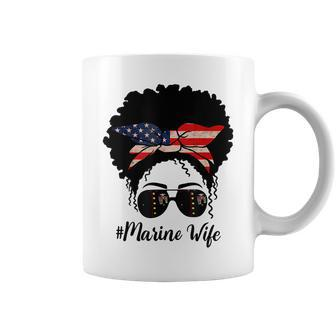 Marine Life Marine Military Wife Messy Bun Black Womens Coffee Mug | Mazezy