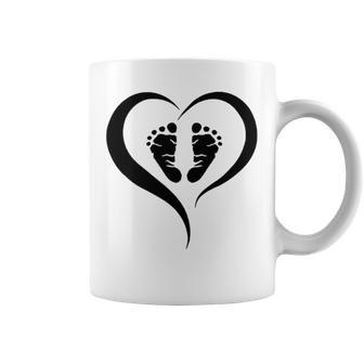 Matching Baby Feet Heart Gift Cute New Mom And Dad Coffee Mug | Mazezy UK